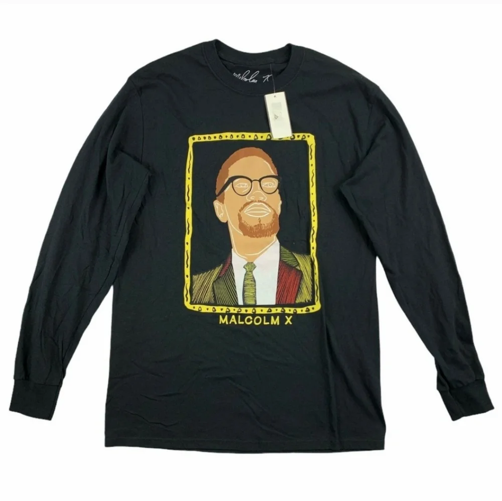 NWT Unisex Malcolm X Graphic Long Sleeve Shirt - Picture 2 of 4